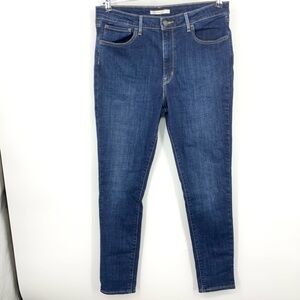 Levis Women Size 33 Jeans Dark Wash Denim Pants 721 Skinny High Rise Stretch